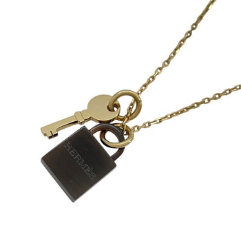 Hermes Amulette Padlock Pm Gold Gp Buffalo Horn Necklace
