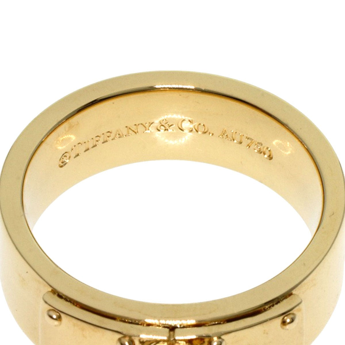 Tiffany&Co. Hardware Ball Dangle Ring K18 Yellow
