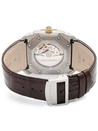 Bvlgari Octo Bgo41S White Automatic Band Size 17.5Cm Men'S Used Watch #61016