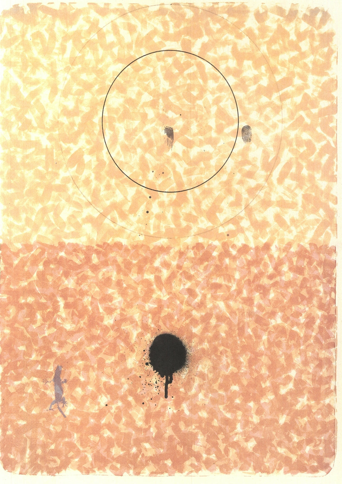 Shoichi Ida Printed Echo No.1 " Poster Contemporary Brown Neutra