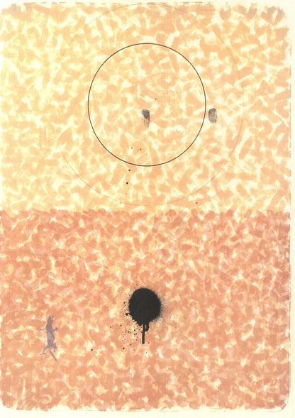 Shoichi Ida Printed Echo No.1 " Poster Contemporary Brown Neutra