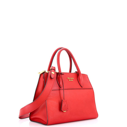 Prada Paradigme Tote Saffiano With City Calf Small
