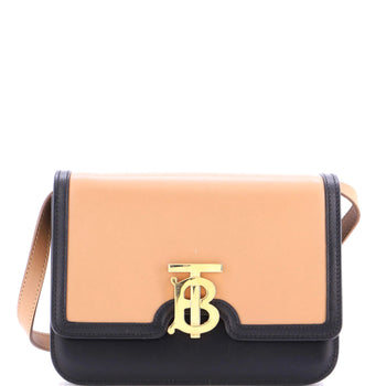 Burberry Tb Flap Bag Leather Small