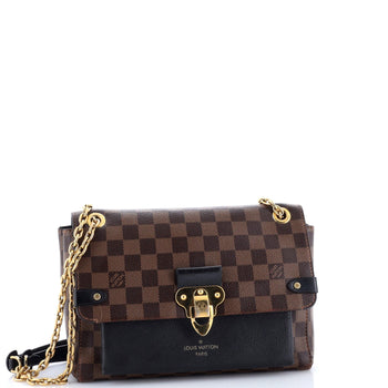 Louis Vuitton Vavin Handbag Damier With Leather Pm