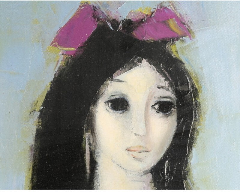 Jacques Voyet (French) Signed Original Painting Oil On Canvas Framed - Girl