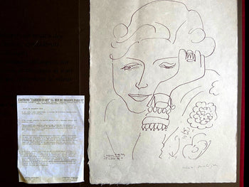 Henri Matisse Lithograph 1960 Coa Hand Signed Hand Numbered