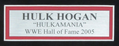 Hulk Hogan Hof Wwe Signed Trading Card W/8X10 Photo Collage Framed Psa/Dna 99559