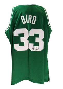 Larry Bird Hof Autographed Mitchell & Ness Basketball Jersey Celtics Jsa 182824