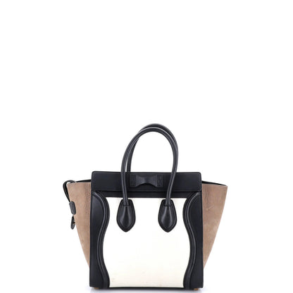Celine Luggage Bag Canvas And Leather Mini