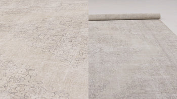 Handmade Antique Vintage Oriental Rug Muted