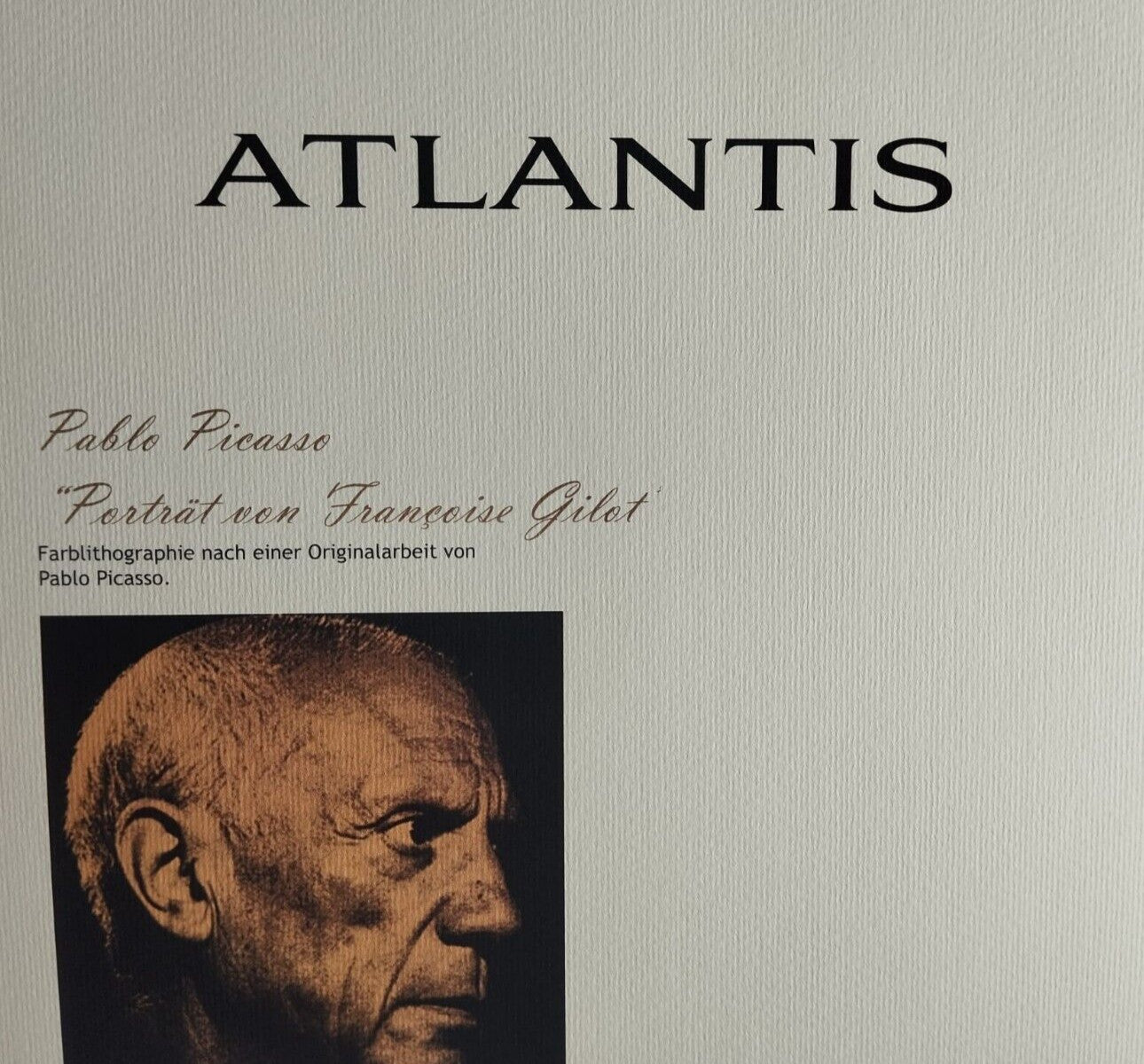 Pablo Picasso Lithograph Coa Signed In Pen Numbered In Pencil 180Ex