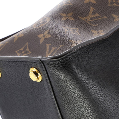 Louis Vuitton On My Side Tote Leather With Monogram Canvas Mm