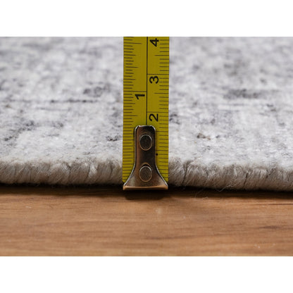 7'10"X10' Ivory Modern Design Undyed Natural Wool Hand Knotted Rug