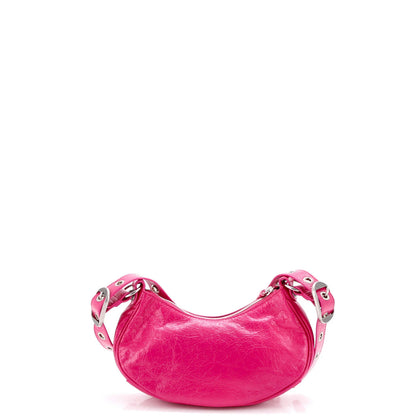 Balenciaga Le Cagole Giant Studs Shoulder Bag Leather Xs