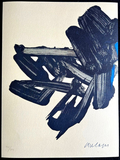 Pierre Soulages Coa Signed Op Numbered In Pencil 275Ex Certified