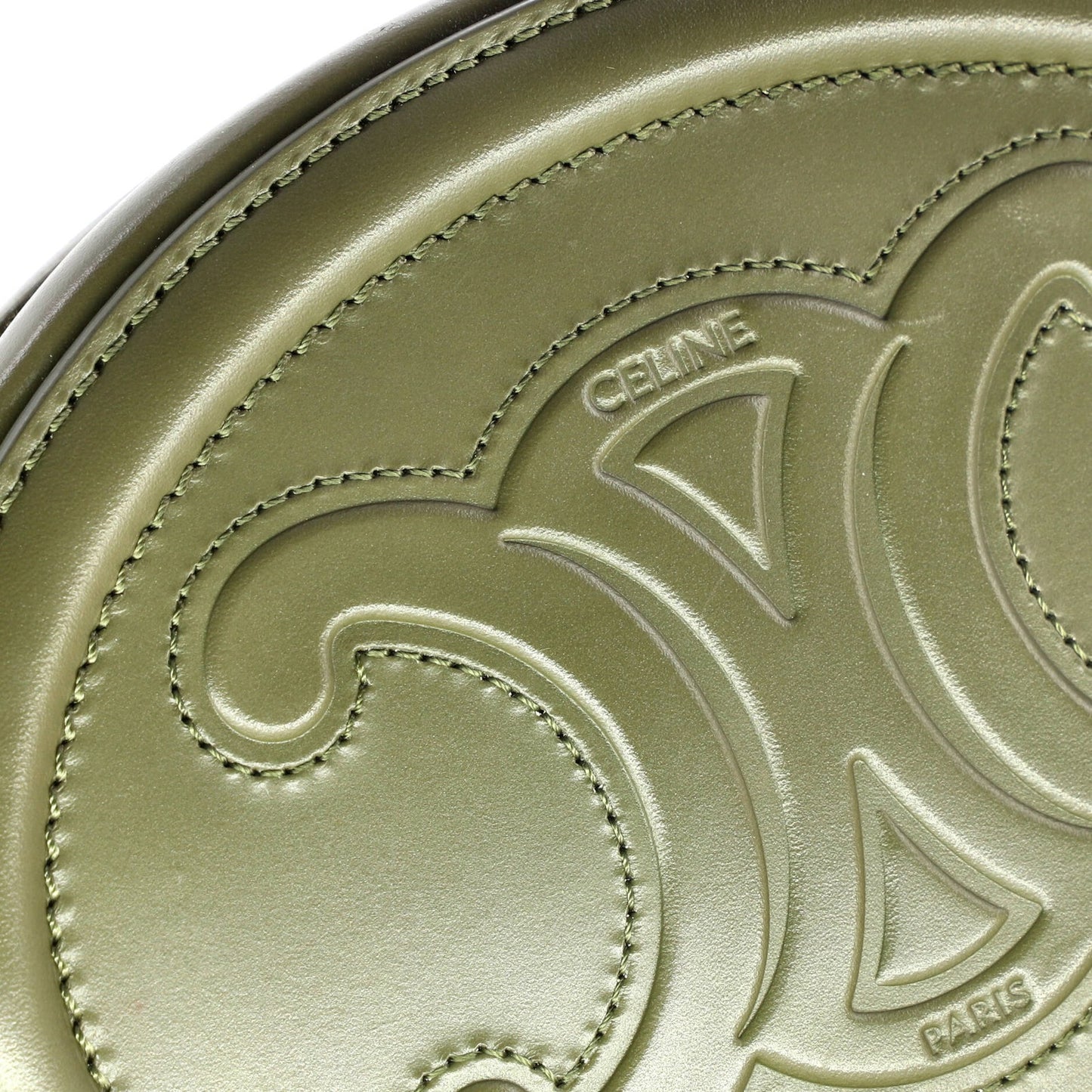 Celine Triomphe Oval Crossbody Bag Leather Mini