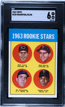 Ed Kranepool, Tony Oliva, Max Alvis & Bob Bailey 1963 Topps Card #228 (Sgc Ex-Nm
