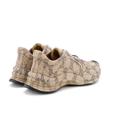 Gucci Women'S Run Sneakers Monogram Print Leather