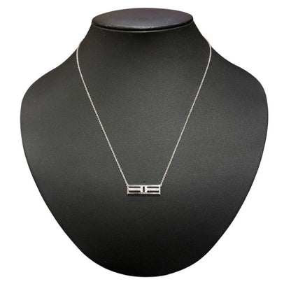 Tiffany & Co. T Two Open Partial Diamond Necklace 750Wg