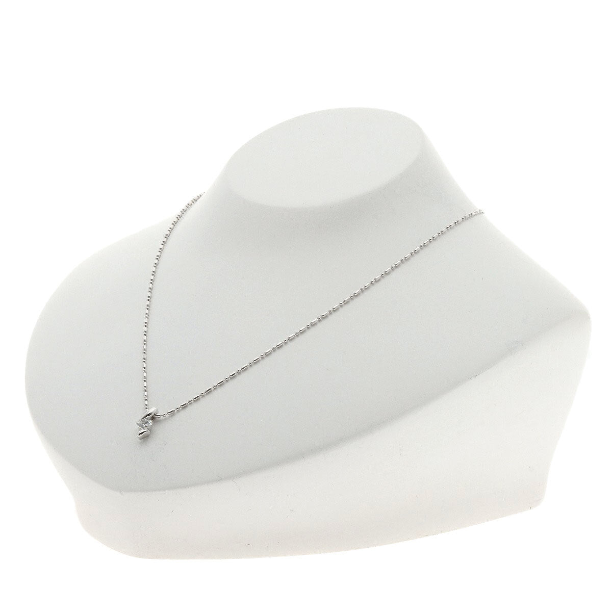 0.32Ct Diamond Necklace Platinum Pt900 Pt850 4.4G