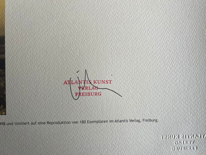 Sol Lewitt Lithograph Coa Hand Numbered Signed O.P. Stamp