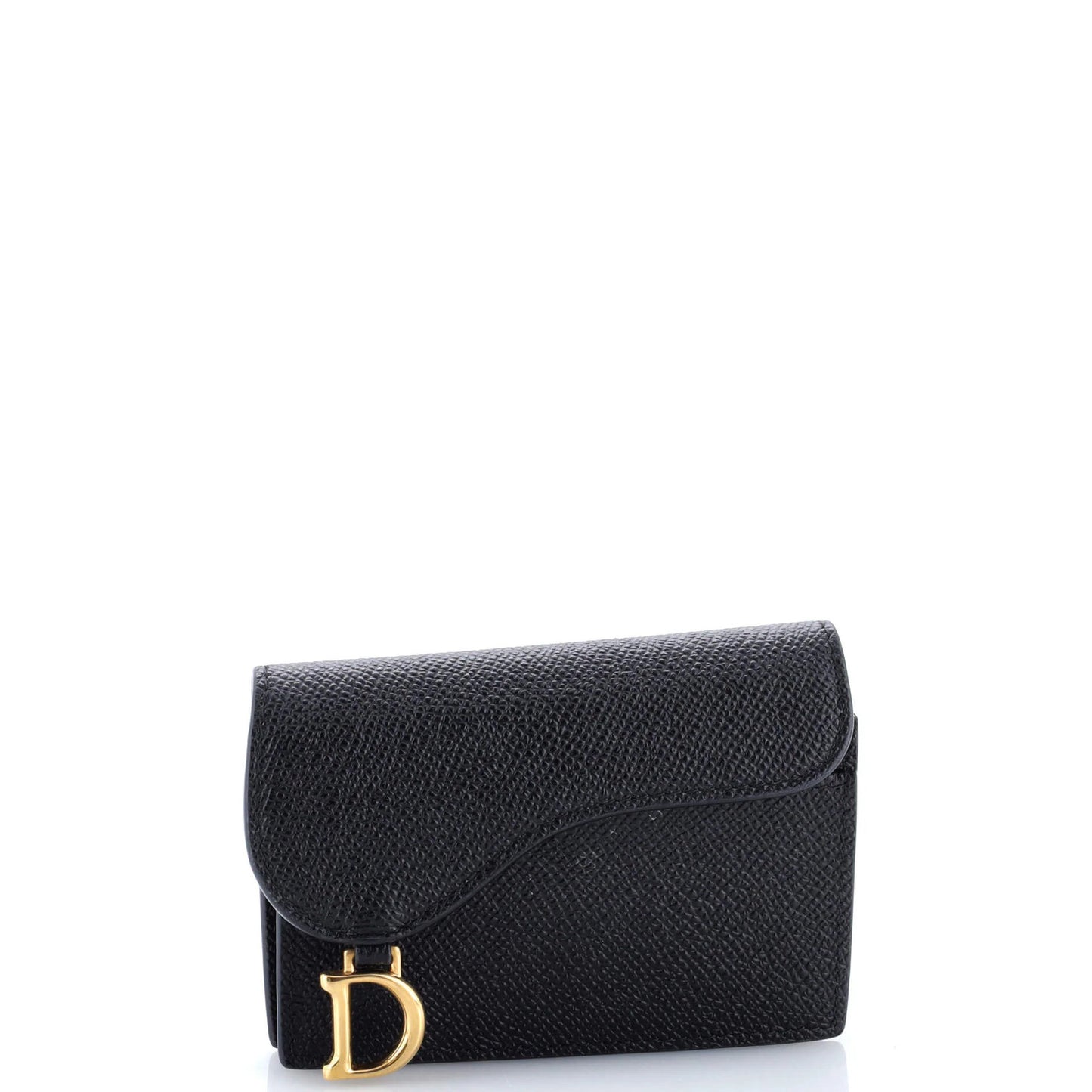 Christian Dior Saddle Lotus Wallet Leather Mini