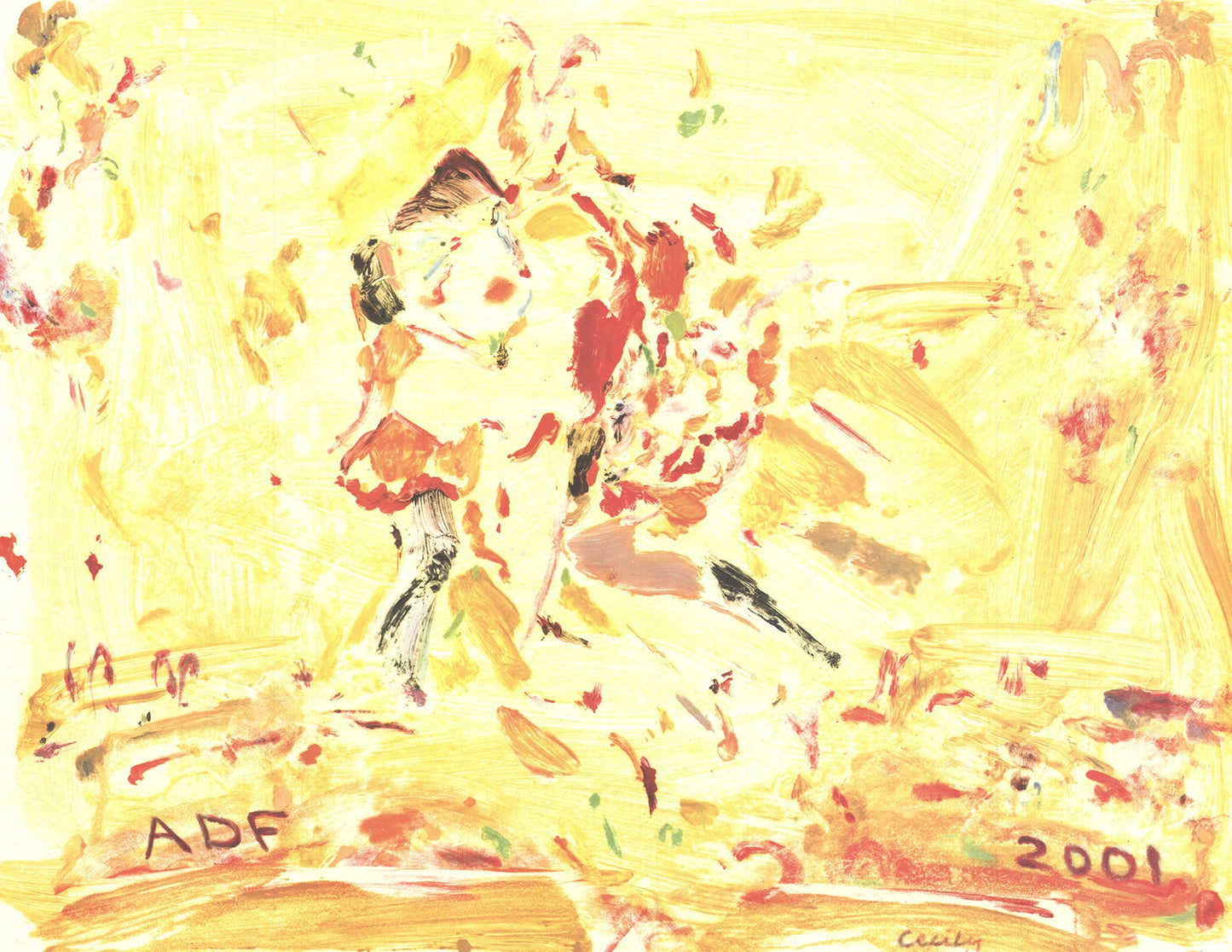 Cecily Brown American Dance Festival " Offset Lithograph Afric