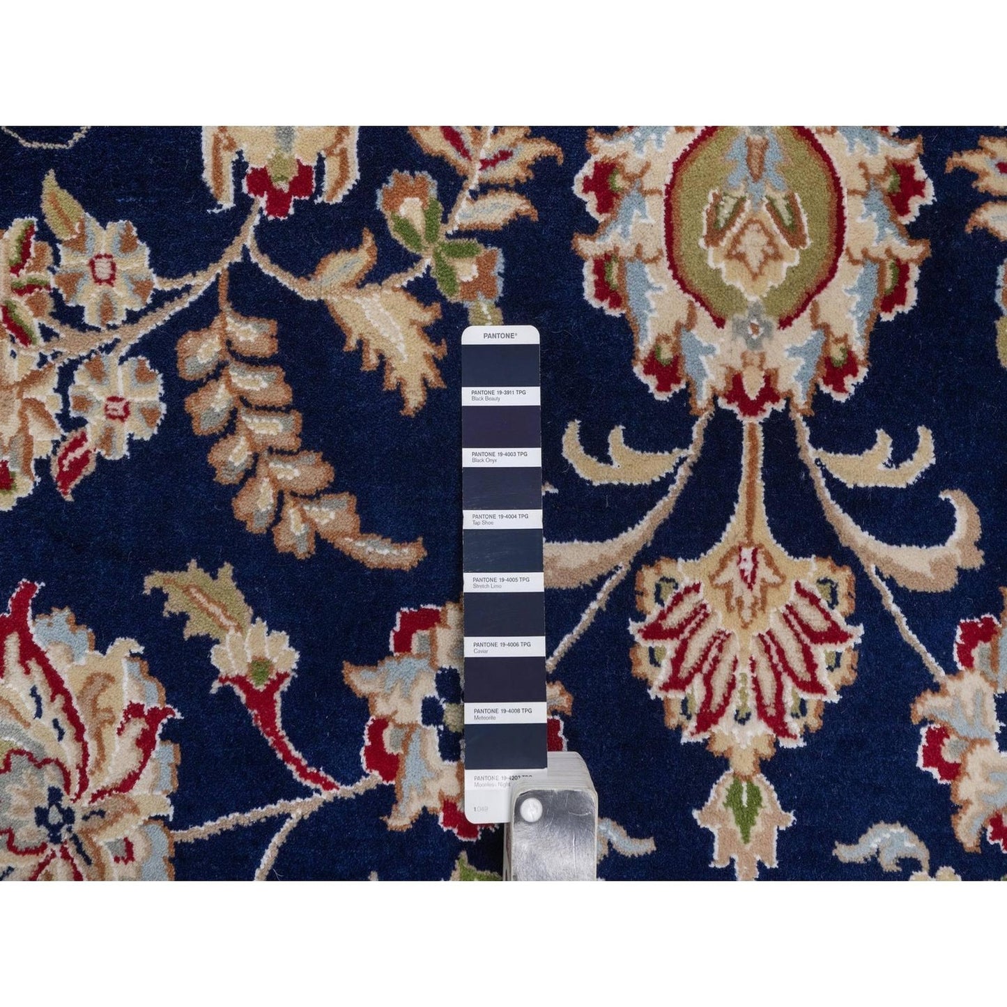 Polo Blue Wool & Silk Nain Hand Knotted Oriental Rug 11'7"x15'7