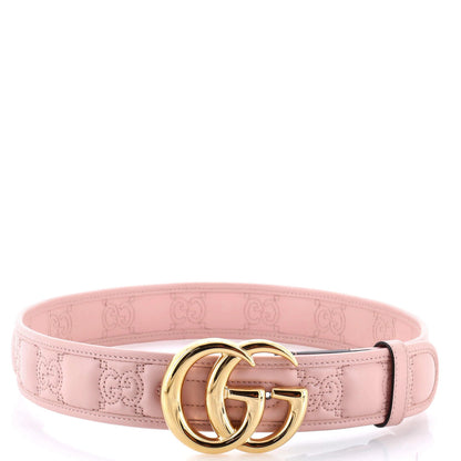 Gucci Gg Marmont Belt Gg Matelasse Leather Wide