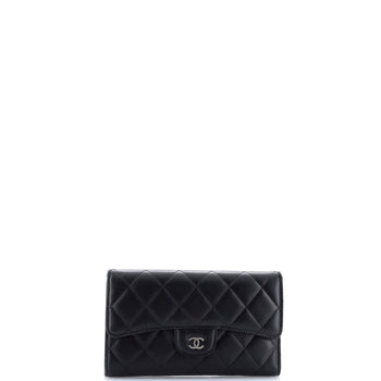 Chanel L-Flap Wallet Quilted Lambskin Long