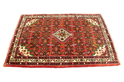 Handmade Oriental Rug Small Floral Tribal