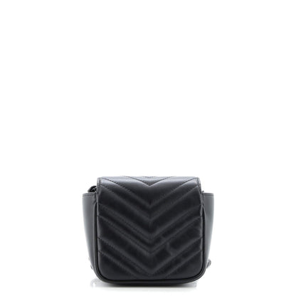 Gucci Gg Marmont Flap Belt Bag Matelasse Leather Mini