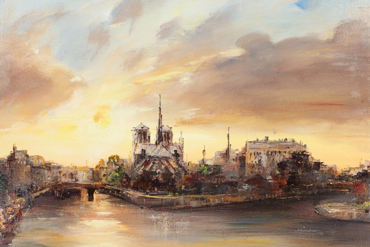 Tepo "Notre Dame De Paris" Original Oil Painting On Canvas P15 6550Cm Signed