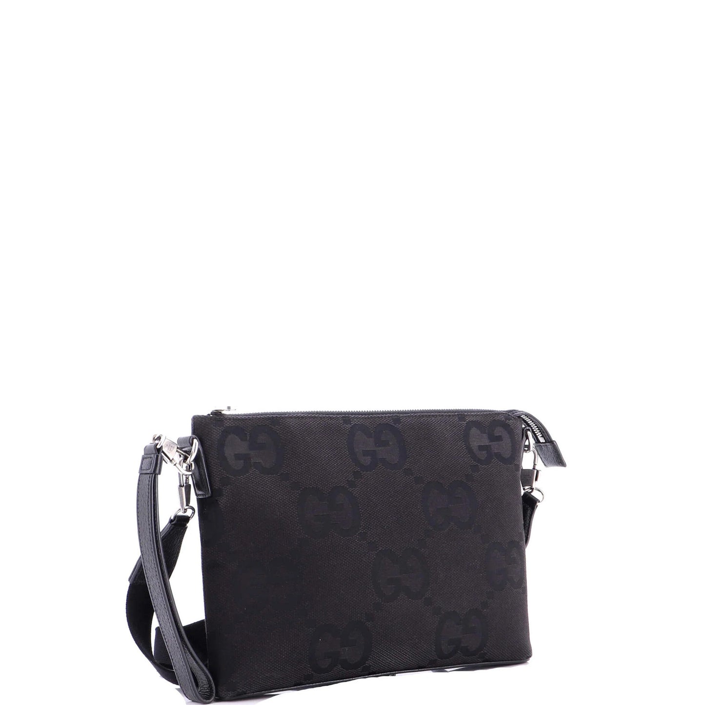 Gucci Zip Messenger Bag Jumbo Gg Canvas