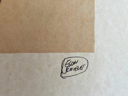 Egon Schiele Lithograph C.O.A. Signed In Pen Numbered By Hand In Pencil 180 Es