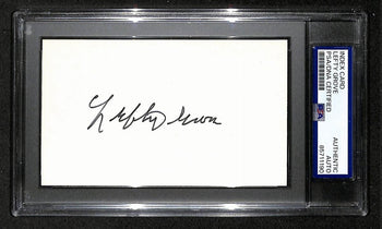 BA204602 Lefty Grove HOF Signed/ Autographed 3x5 Index Card PSA/ DNA Red Sox