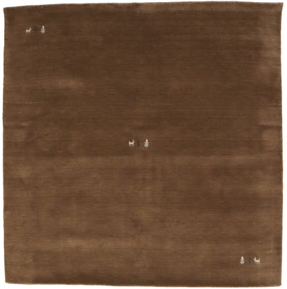 Handmade Brown Gabbeh Modern Square Rug Tribal Style Living Room Carpet 6X6 ft