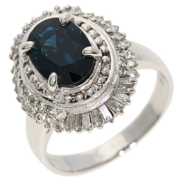 2.38Ct Sapphire Diamond Ring Platinum Pt900  8.7G