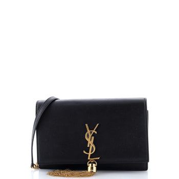 Saint Laurent Classic Monogram Tassel Chain Wallet Leather