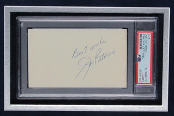 Joe Paterno Signed/Inscribed Cut Card W/ Photo