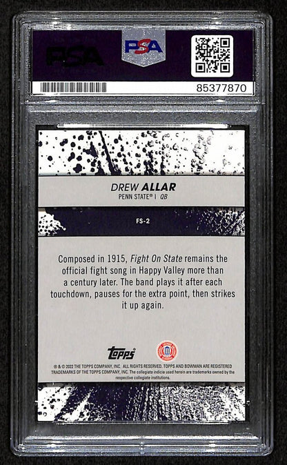 Drew Allar Penn State Signed/Auto 2022 Bowman U Chrome Card #59 Psa/Dna 193572