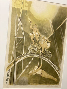 Camille Hilaire - The Circus Signed Original Lithograph Print Ed80 Framed