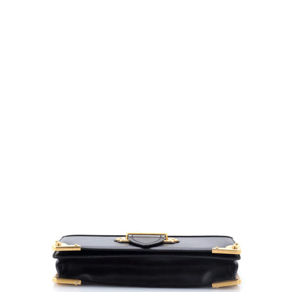 Prada Cahier Chain Clutch City Calf And Saffiano