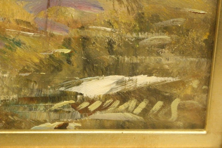 Alfredo Candela Oil Painting "Path After The Rain" Signed Spanish Impressionist