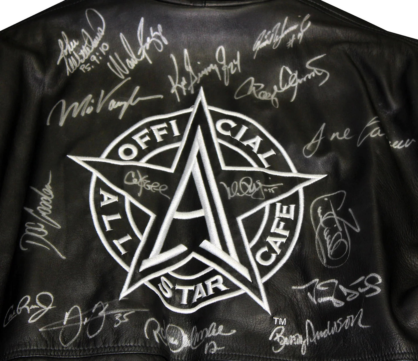 Mlb All Star'S Autographed Michael Allen All-Star Cafe Leather Jacket (Jsa)