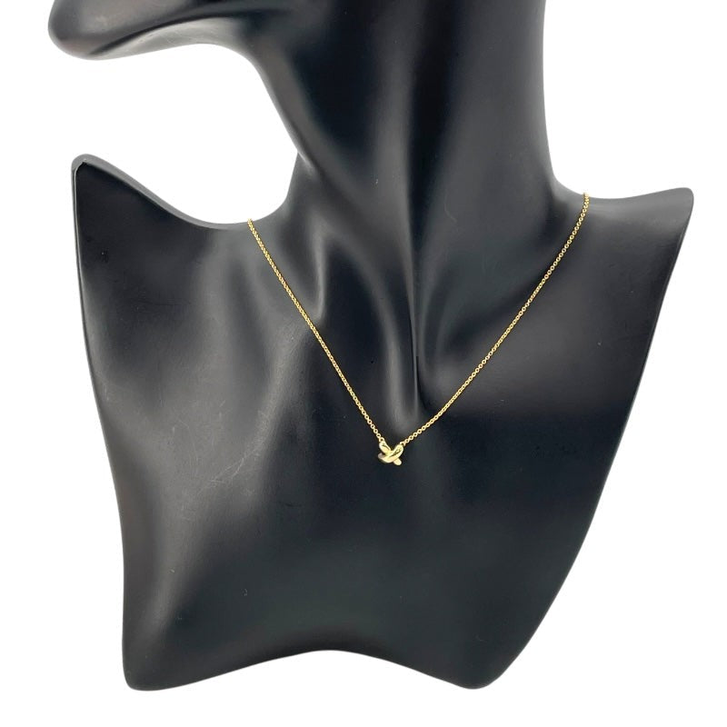 Tiffany & Co. Cross Stitch Necklace Gold 750