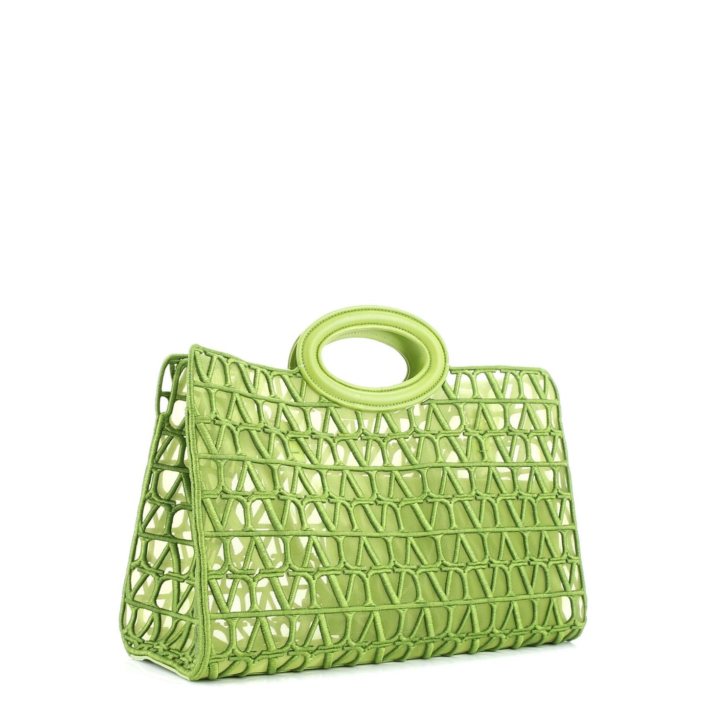 Valentino Garavani Le Troisieme Tote Toile Mesh Iconographe And Goatskin Medium