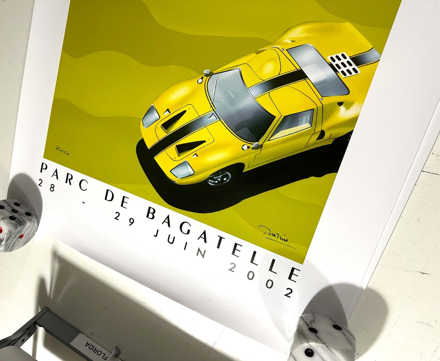Louis Vuitton Parc Bagatelle Ford GT Poster 2002 Razzia Hand-Signed Original