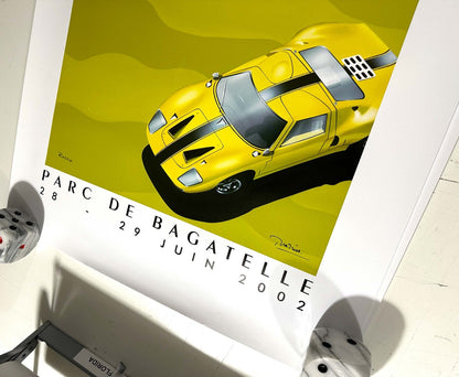 Louis Vuitton Parc Bagatelle Ford GT Poster 2002 Razzia Hand-Signed Original
