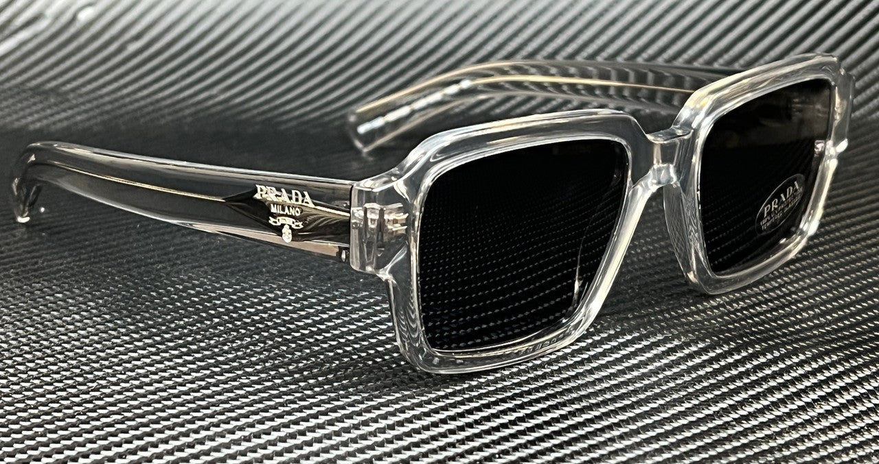 PRADA PR 02ZS U430A9 Transparent Grey Blue Men's 52 mm Sunglasses